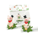 Glücksbringer - Schwein 7,5 x 6 x 3,5 cm, Kunstharz,...