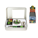 Handpfeifen-Set "Hanfblatt", mit Grinder und...