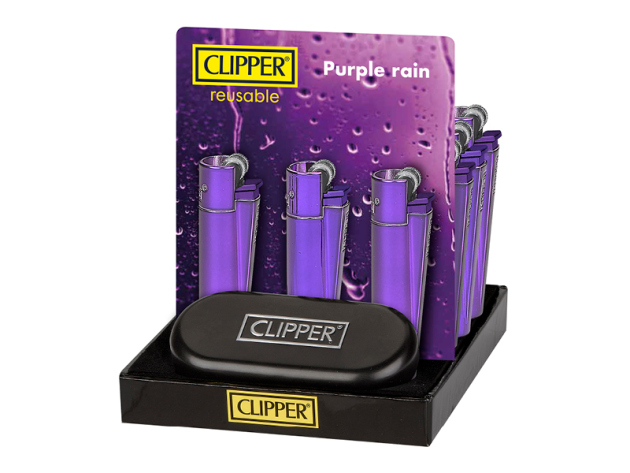 Clipper Metal Large PURPLE RAIN inkl. Geschenkbox, 12er Display