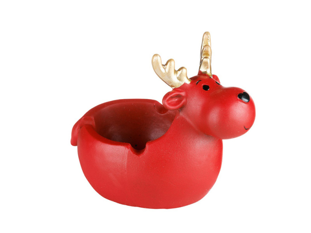 Aschenbecher "Elch" rot, 12,7 x 8,2 x 10,5 cm