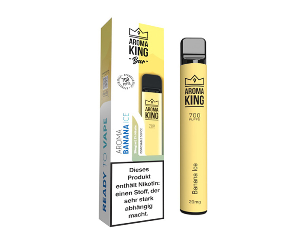Aroma King - "Banana Ice" (Banane Eis) - E-Shisha - Nikotinsalz 20mg - 700 Züge