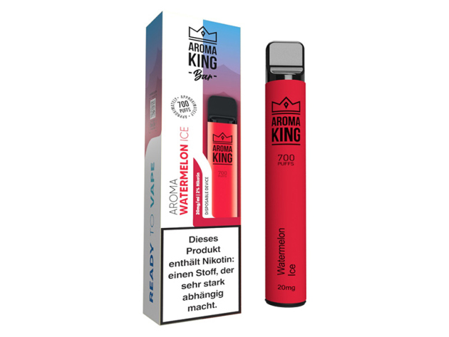 Aroma King - "Watermelon Ice" (Wassermelone, Eis) - E-Shisha - Nikotinsalz 20mg - 700 Züge