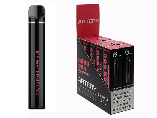 Artery ABAR-900 "ICE WATERMELON" (Wassermelone) - E-Shisha - 20 mg - 600 Züge