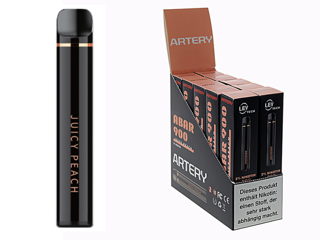 Artery ABAR-900 "JUICY PEACH" (Pfirsich) - E-Shisha - 20 mg - 600 Züge