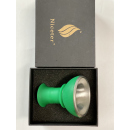 Shishakopf "Edelstahl-Silikon" Grün, 8 cm, 2,4 cm Öffnung