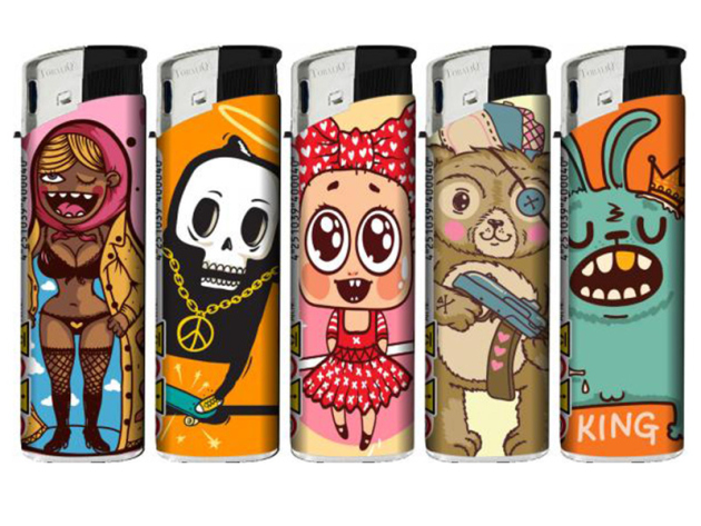 Elektrofeuerzeuge "Crazy Dolls" TobaliQ ; 50er Display