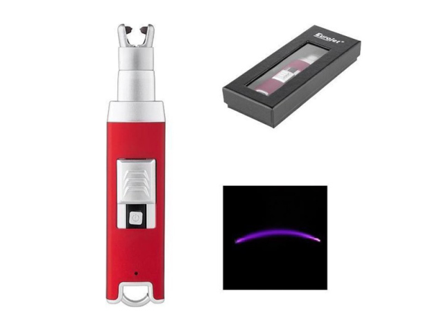 USB-Feuerzeug mit Lichtbogen "Arc BBQ" rot