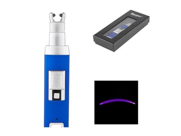 USB-Feuerzeug mit Lichtbogen "Arc BBQ" blau