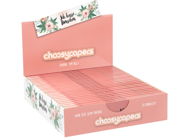 Choosypapers King Size Slim "Ich hasse Menschen", 108x44mm, 25 Hefte je 32 Blatt
