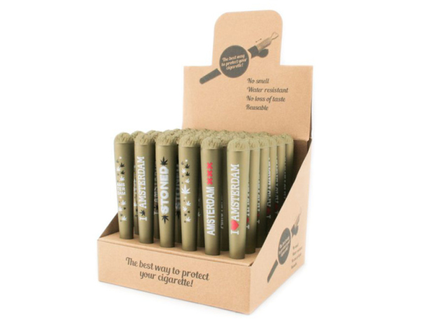 Joint Tubes Hüllen "Amsterdam" Gold mit weißer Schrift- 36er Display