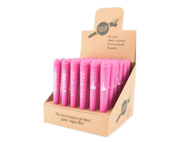 Joint Tubes Hüllen "Leaves Finger" Fuchsia Stoned 36er Display