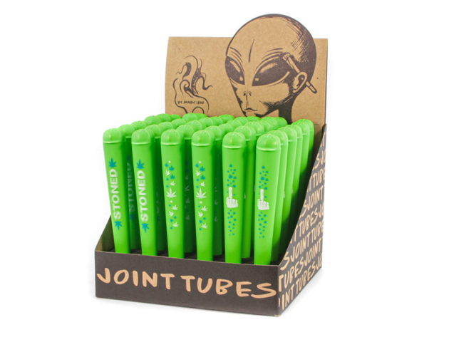 Joint Tubes Hüllen "Leaves Finger" Neon Sunburst Stoned; 36er Display