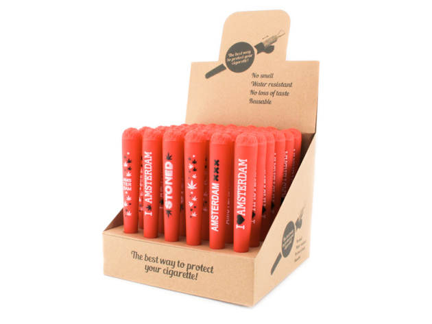 Joint Tubes Hüllen "I love Amsterdam" Rot; 36er Display