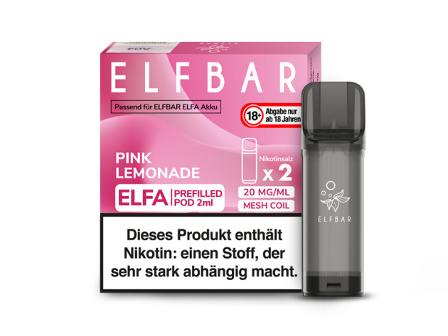 ELFBAR ELFA Prefilled Pod - Pink Lemonade (Limo aus roten Früchten und Zitrone) - 20mg - 2er Set