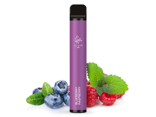 ELFBAR 600 - "Blueberry Raspberry" (Blaubeere, Himbeere) - E-Shisha - 20 mg - ca. 600 Züge, mit Kindersicherung