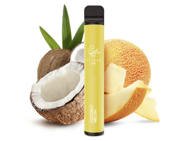 ELFBAR 600 - "Coconut Melon" (Kokos, Melone)  - 20 mg - ca. 600 Züge, mit Kindersicherung