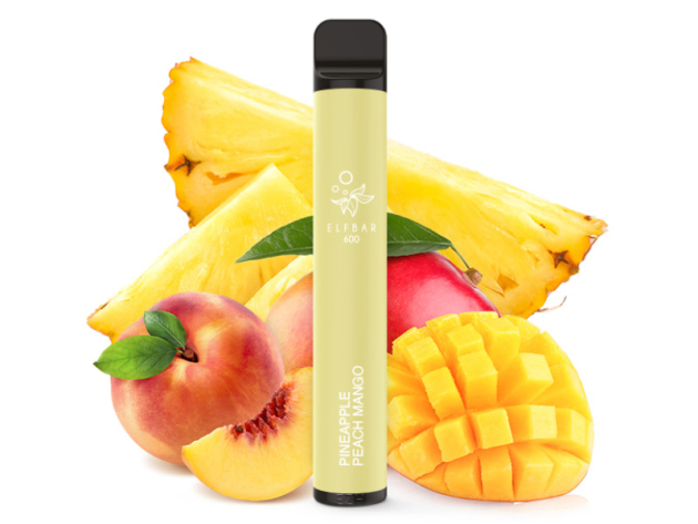 ELFBAR 600 - "Pineapple Peach Mango" (Ananas, Pfirsich, Mango) - 20 mg - 600 Züge, mit Kindersicherung