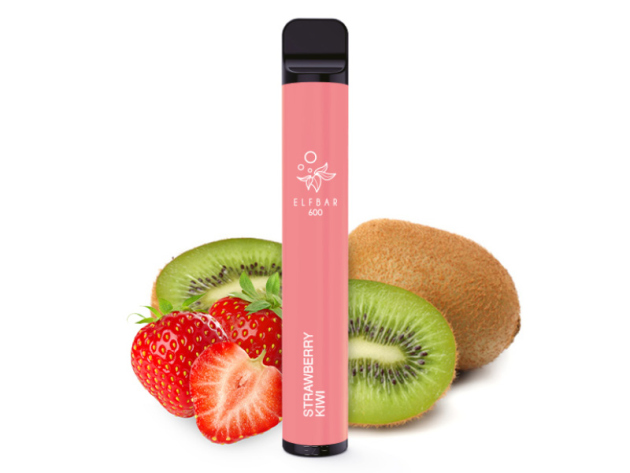 ELFBAR 600 - "Strawberry Kiwi" (Erdbeere, Kiwi) - 20 mg - ca. 600 Züge, mit Kindersicherung