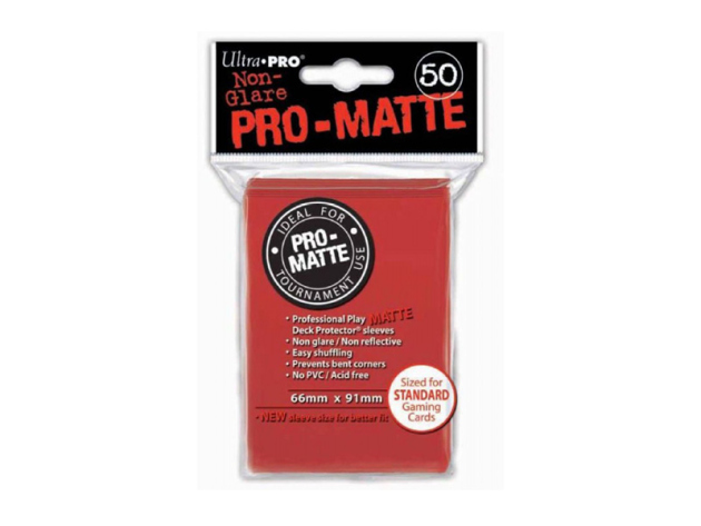 ULTRAPRO - Pro-Matte Sleeves red/rot (50)