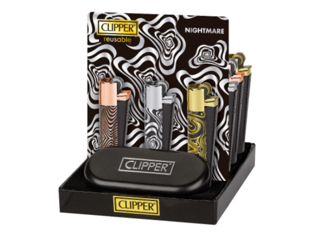 Clipper Metal Large PSYCHO NIGHTMARE inkl. Geschenkbox, 12er Display