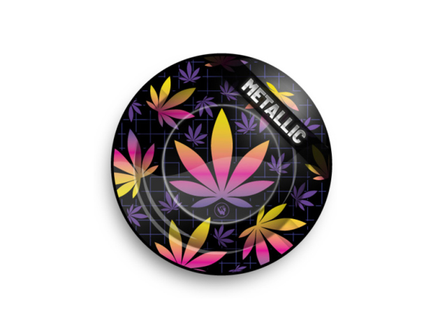 Aschenbecher "Leaves 37 4/4" aus Metall, Ø 14 cm