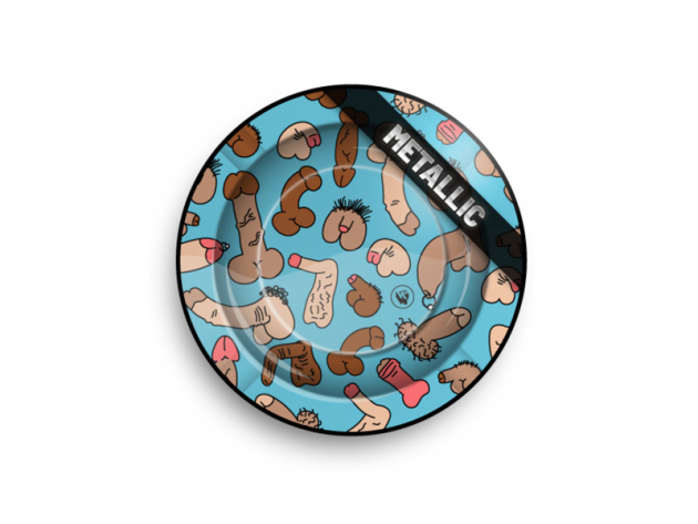 Aschenbecher "Dick Pattern" aus Metall, Ø 14 cm