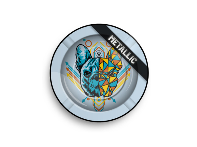 Aschenbecher "Geometrical Animals" aus Metall, Ø 14 cm