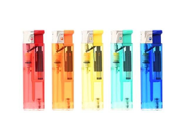 Sturmfeuerzeuge "Transparent" Turboflamme , 50er Display