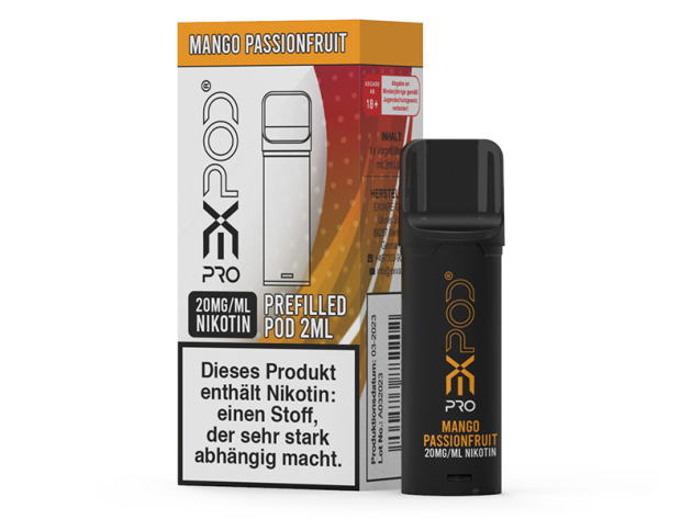 Expod Pro POD Mango Passionfruit (Mango, Passionsfrucht) - E-Shisha 20mg - 600 Züge - einzeln