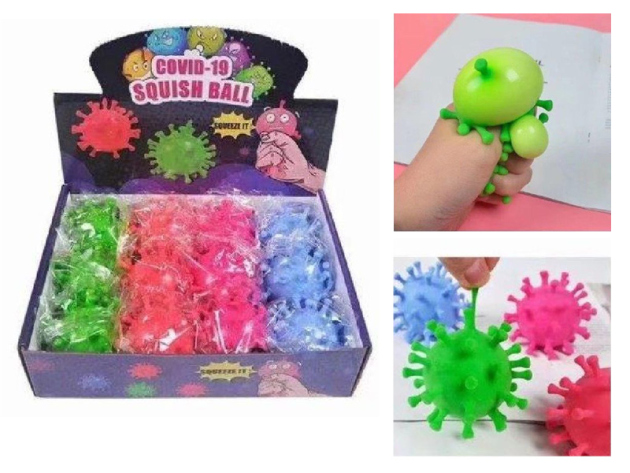 Quetschball "Covid-19" 12er Display