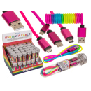 Ladekabel USB auf Lightning, Typ C oder Micro, sortiert,...