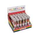 Ladekabel USB auf Lightning, Typ C oder Micro, sortiert,...