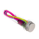 Ladekabel USB auf Lightning, Typ C oder Micro, sortiert, ca. 1 m, regenbogenfarbig, 30er Display