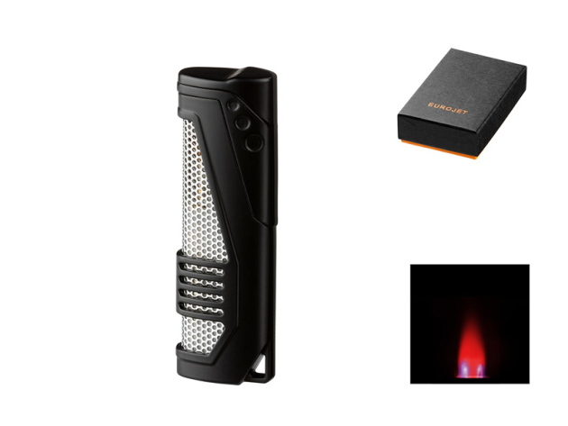 Sturmfeuerzeug Eurojet Turbo, schwarz/silber