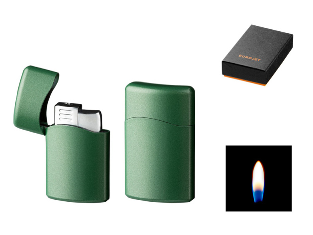 Metallfeuerzeug Softflame, grün matt
