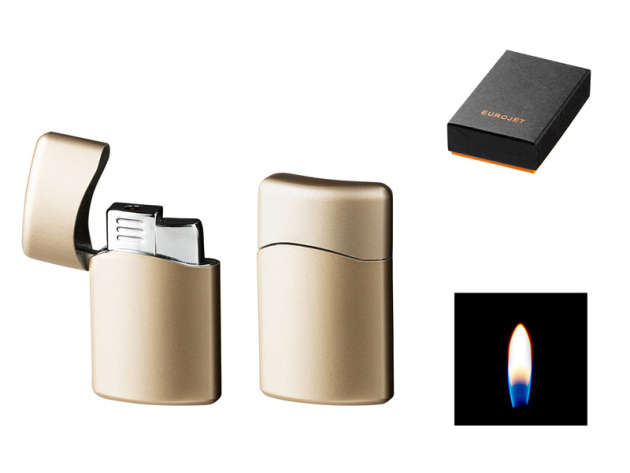 Meatllfeuerzeug Softflame, goldfarben matt