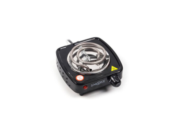 Elektrischer Kohleanzünder für Shisha Kohle mit Kohlegitter, Schwarz, 500 Watt