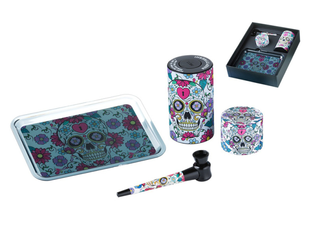 Hand Pipes-Set (Pipe: L 8,3cm / Grinder: Ø 5cm)