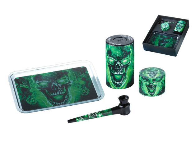 Super Heroes Set "Totenkopf/Grün" 4tlg. inkl. Geschenkbox