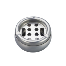 Aschenbecher Metall, silber und schwarz, ca. Ø 10 cm, 2-fach sortiert, 6er Display