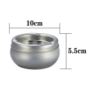 Aschenbecher Metall, silber und schwarz, ca. Ø 10 cm, 2-fach sortiert, 6er Display