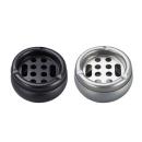Aschenbecher Metall, silber und schwarz, ca. Ø 10 cm, 2-fach sortiert, 6er Display