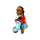 Polyresin Figur "Rastaman", auf...