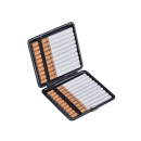 Zigarettenetui "Skull" für 20 Zig., mit Gummiband, mit eingeb. Flaschenöffner, 3-fach sortiert, 12er Display