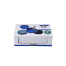 Taschenascher "Silber/Blau/Schwarz", 3-fach sortiert, 12er Display