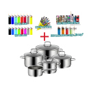 Aktion 1296 Feuerzeuge + WMF Astoria TopfSet, 5-teilig