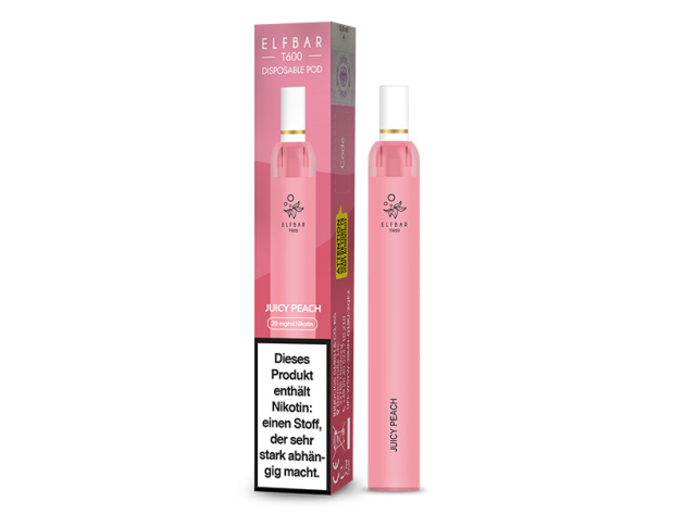 ELFBAR T600 - Juicy Peach / Peach Ice (Saftiger Pfirsich) - E-Shisha - 20mg - 600 Züge