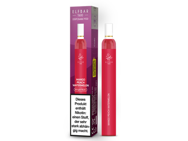 ELFBAR T600 - Mango Peach Watermelon (Mango, Pfirsich, Wassermelone) - E-Shisha - 20mg - 600 Züge