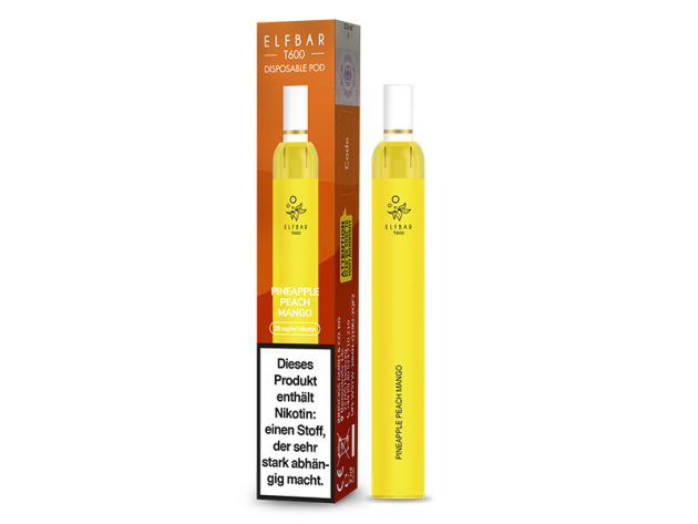 ELFBAR T600 - Pineapple Peach Mango (Ananas, Pfirsich, Mango) - E-Shisha - 20mg - 600 Züge