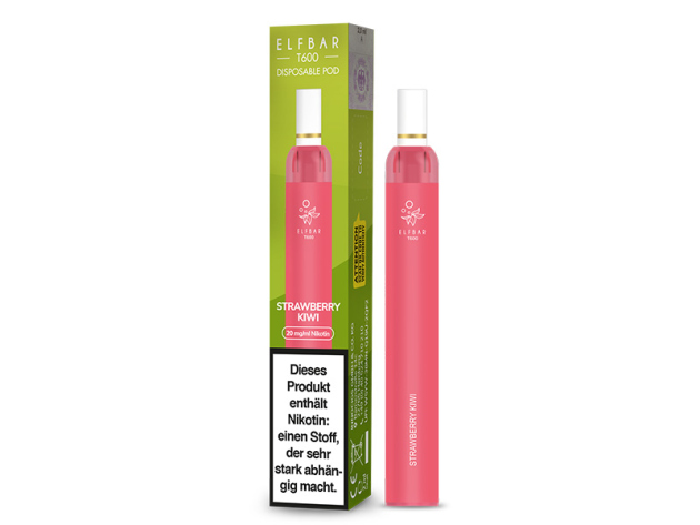 ELFBAR T600 - Strawberry Kiwi (Erdbeer, Kiwi) - E-Shisha - 20mg - 600 Züge